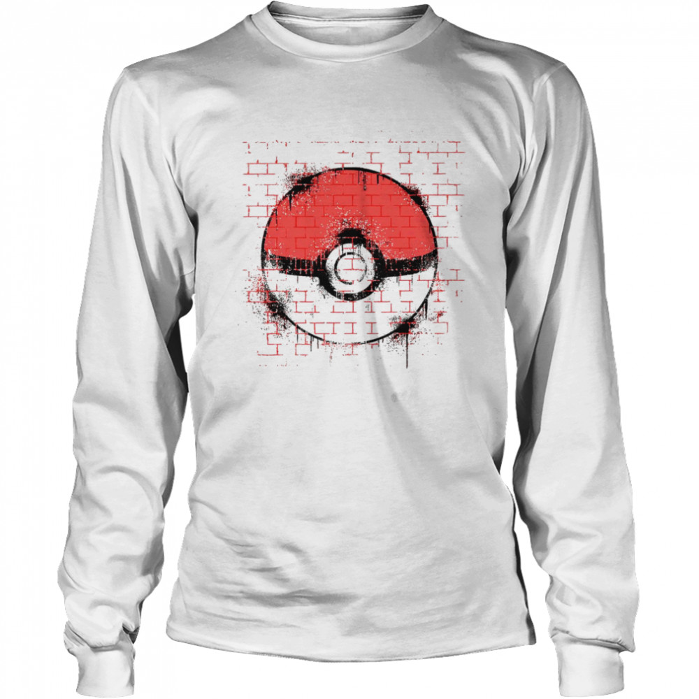 Pokemon Pokeball Graffiti 2022 T-shirt Long Sleeved T-shirt