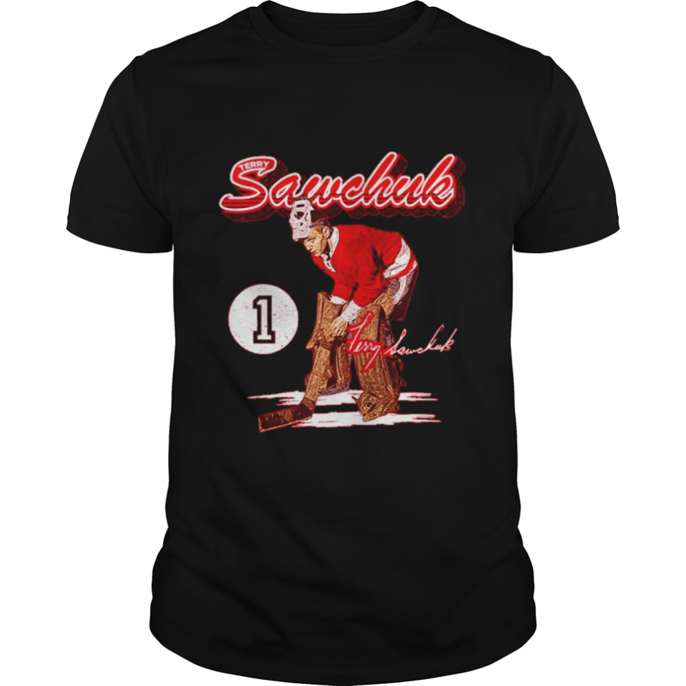 Terry Sawchuk Detroit Hockey Signatures Classic Men's T-shirt