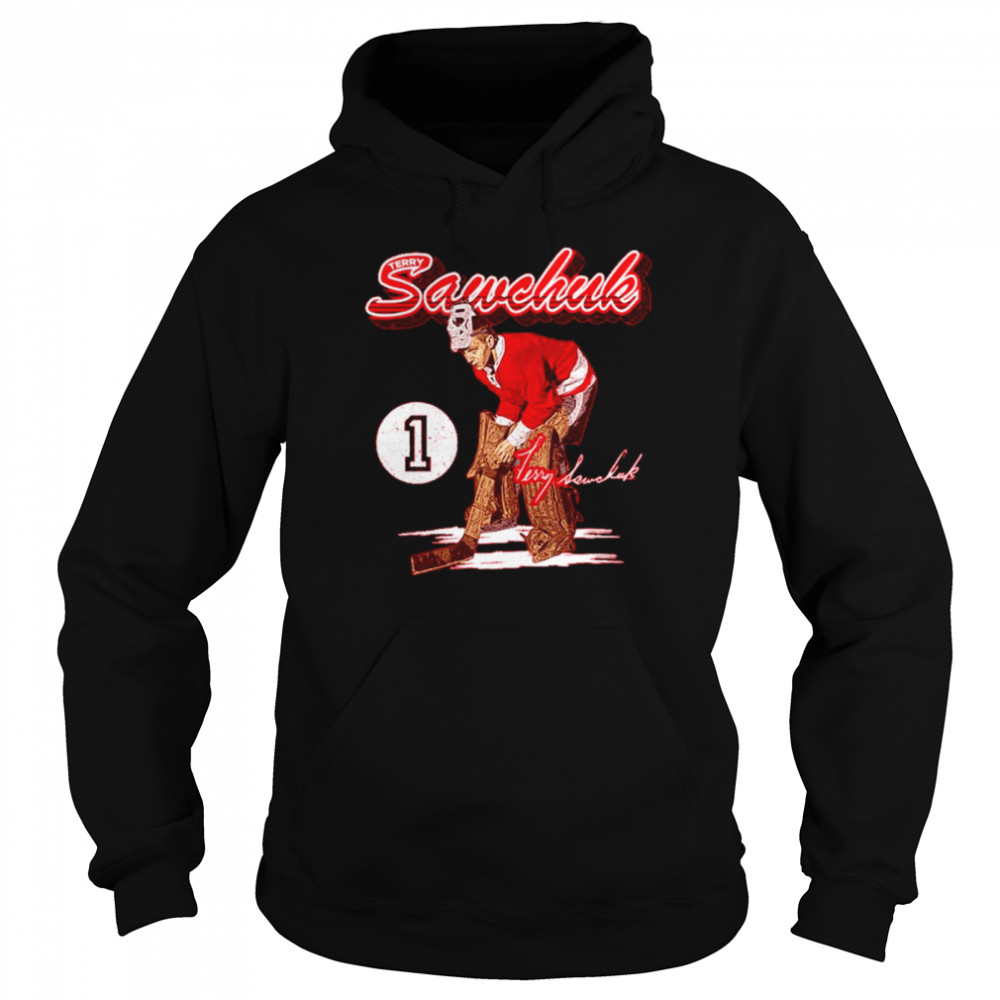 Terry Sawchuk Detroit Hockey Signatures Unisex Hoodie