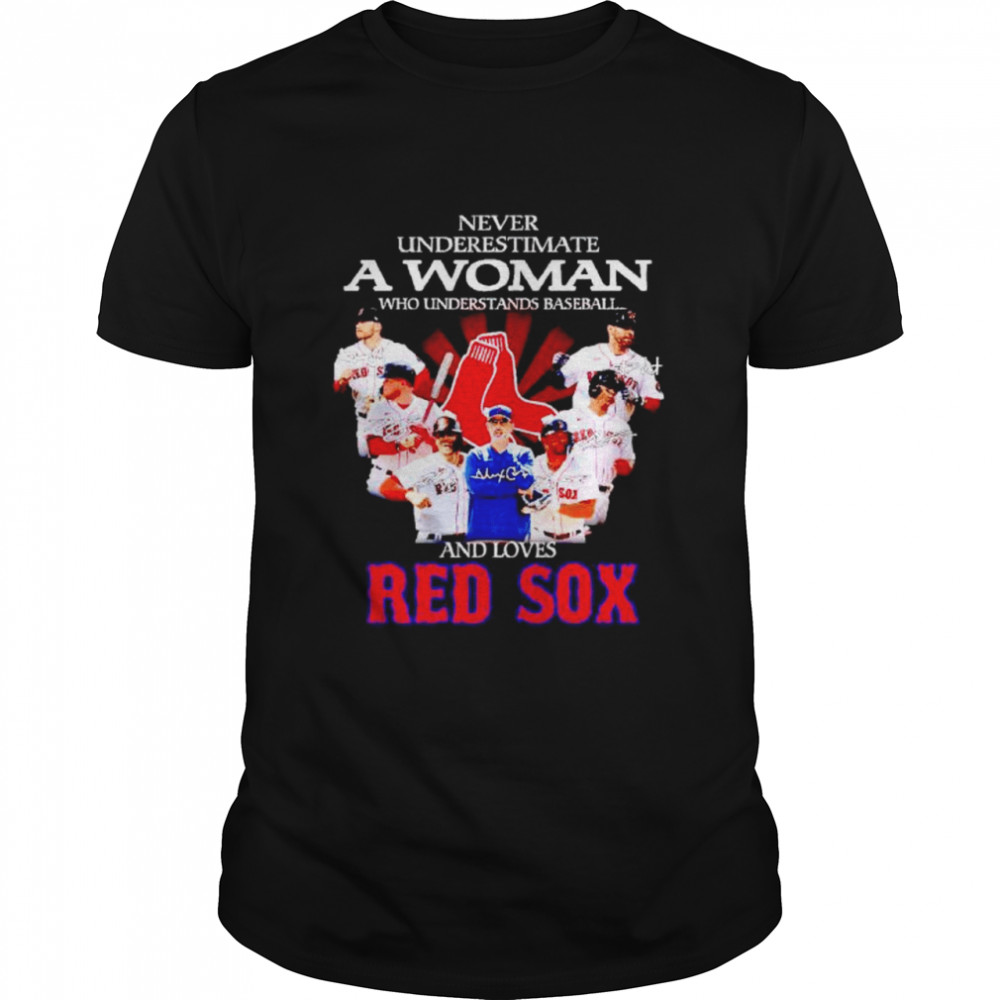 never underestimate a woman who understands baseball and loves Red Sox shirt Classic Men's T-shirt