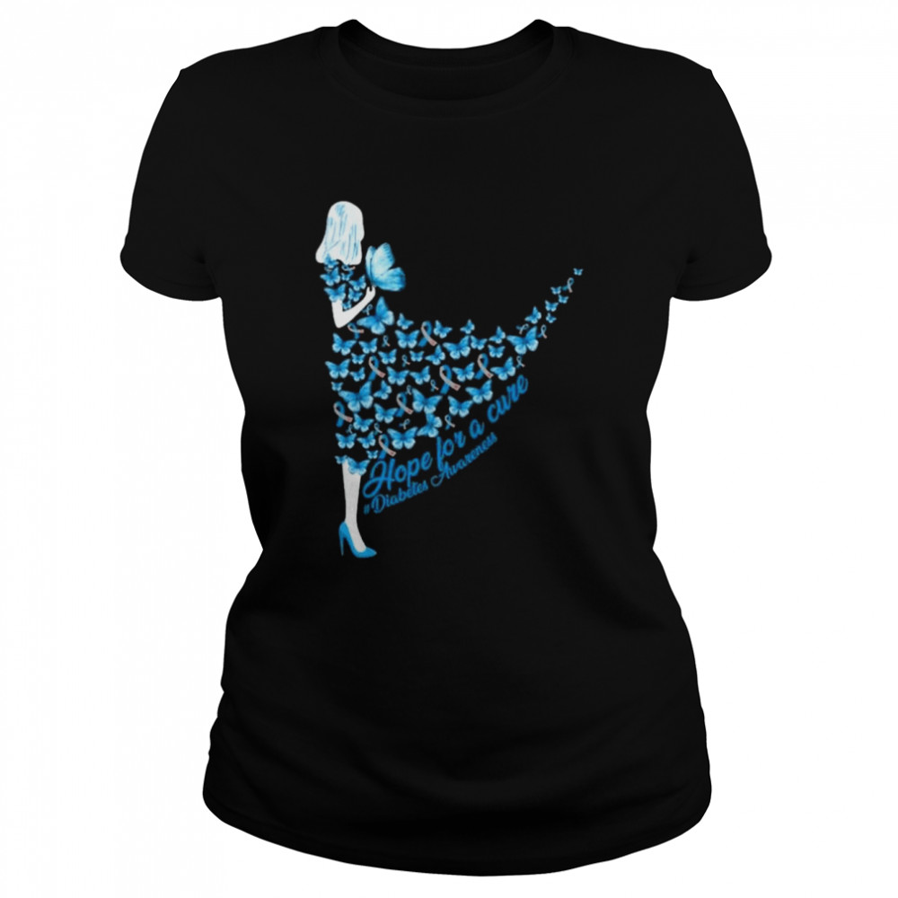 Hope for a cure diabetes awareness shirt Classic Women's T-shirt