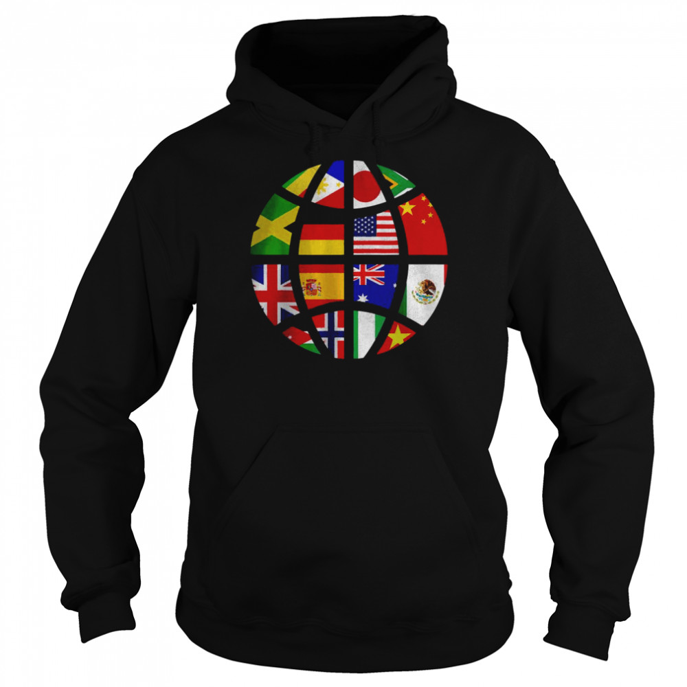 International World Flags Traveler Travelling World Flags T- Unisex Hoodie