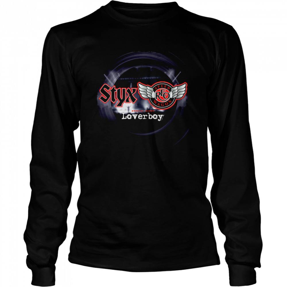 STYX Tour 2022 REO Speed Wagon Loverboy Band T Long Sleeved T-shirt