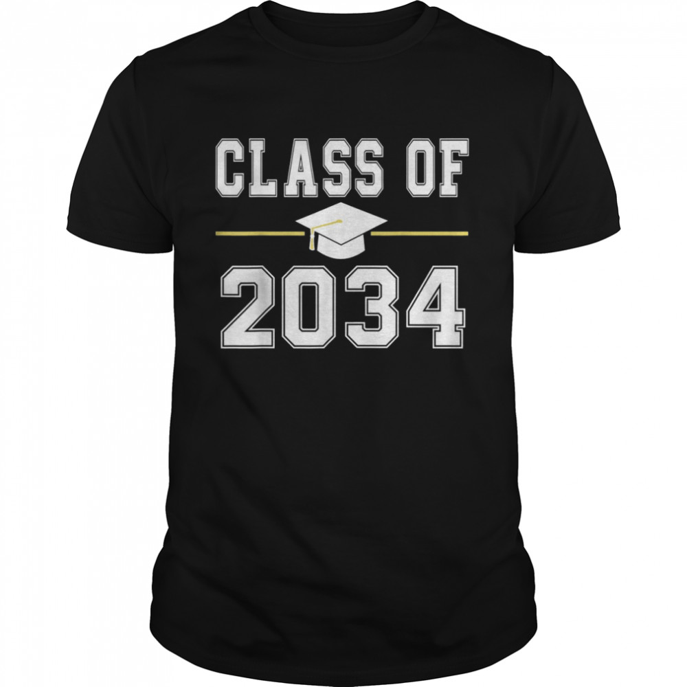 Class Of 2034 Grow With Me Graduation First Day of School Classic Men's T-shirt