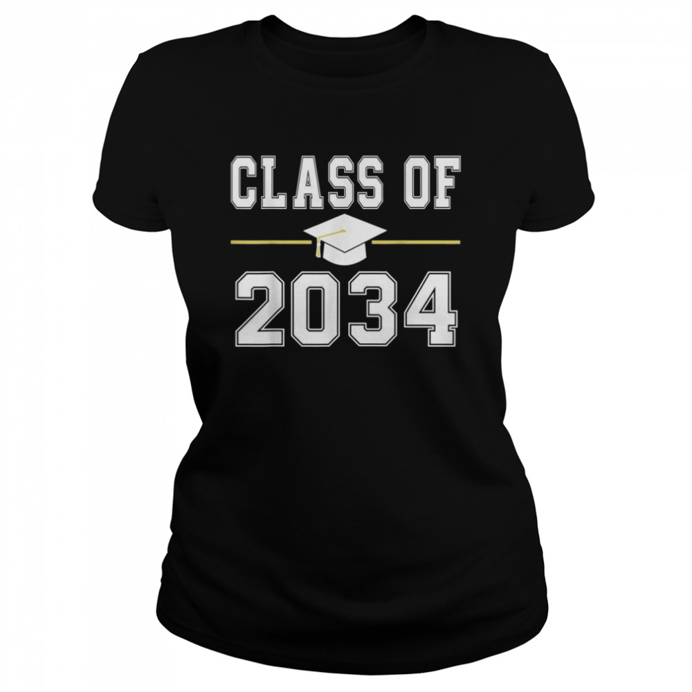 Class Of 2034 Grow With Me Graduation First Day of School Classic Women's T-shirt