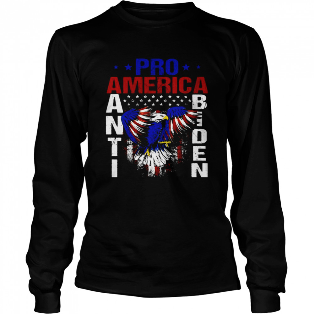 Impeach 46 shirt political Pro america Anti biden Long Sleeved T-shirt