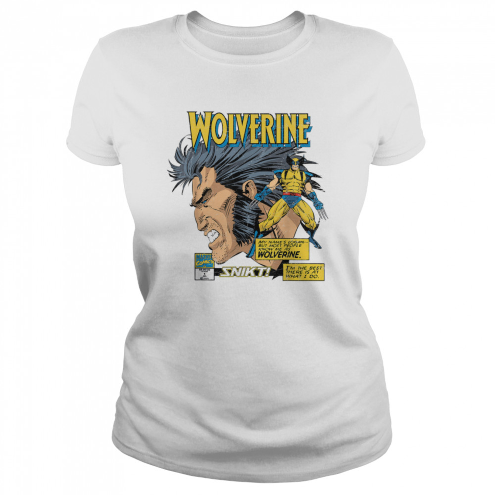 Marvel Comics Wolverine Classic Logan Retro T- Classic Women's T-shirt