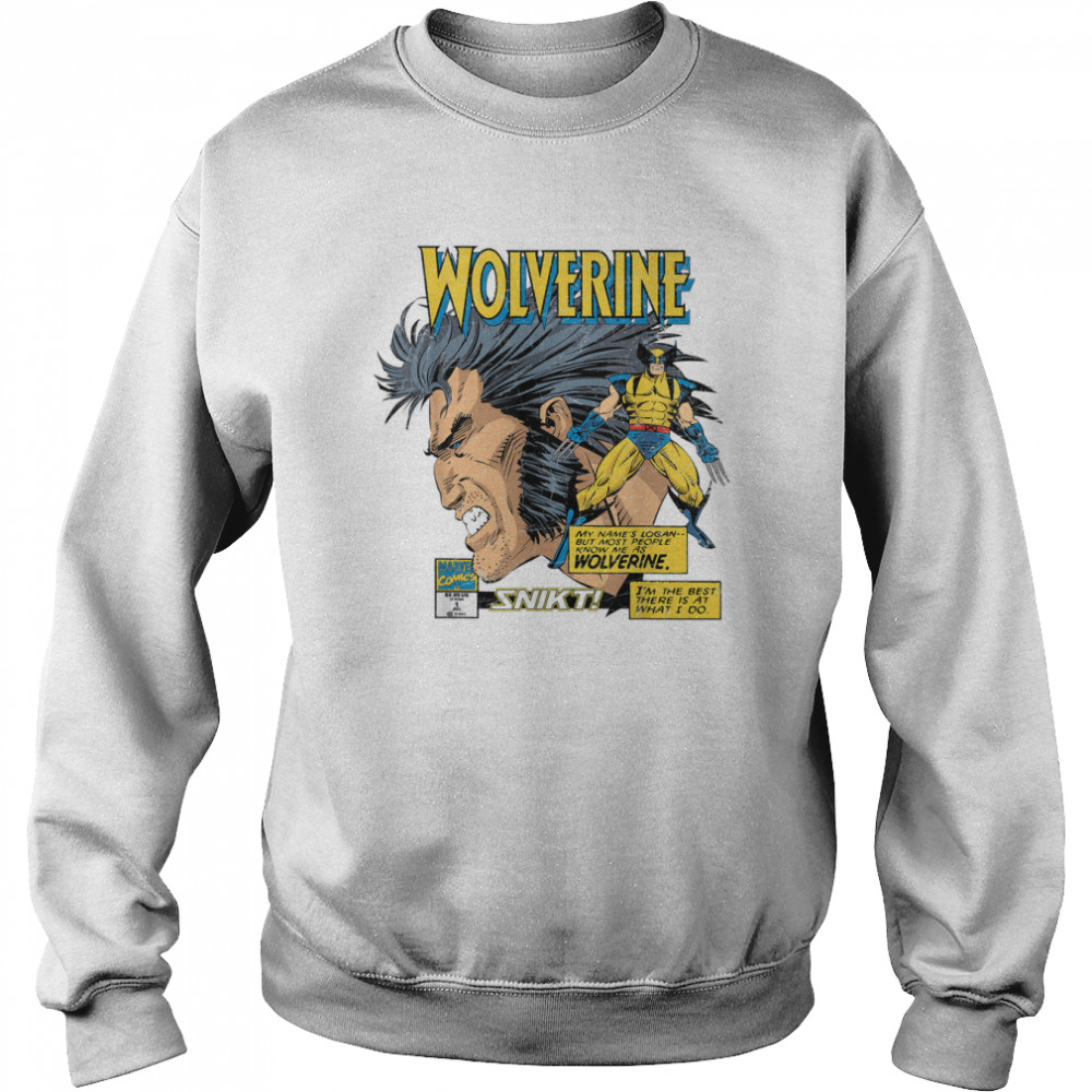 Marvel Comics Wolverine Classic Logan Retro T- Unisex Sweatshirt