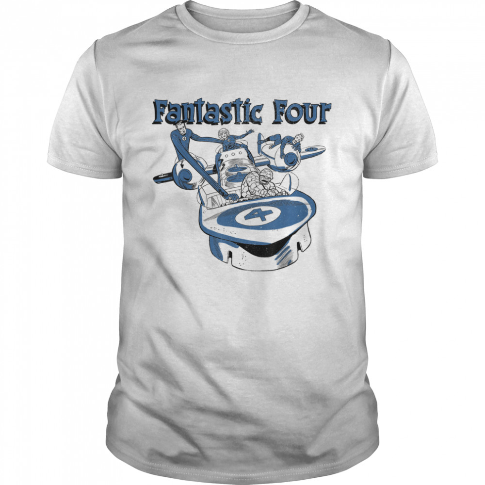 Marvel Fantastic Four Group Shot Fantasticar T- Classic Men's T-shirt