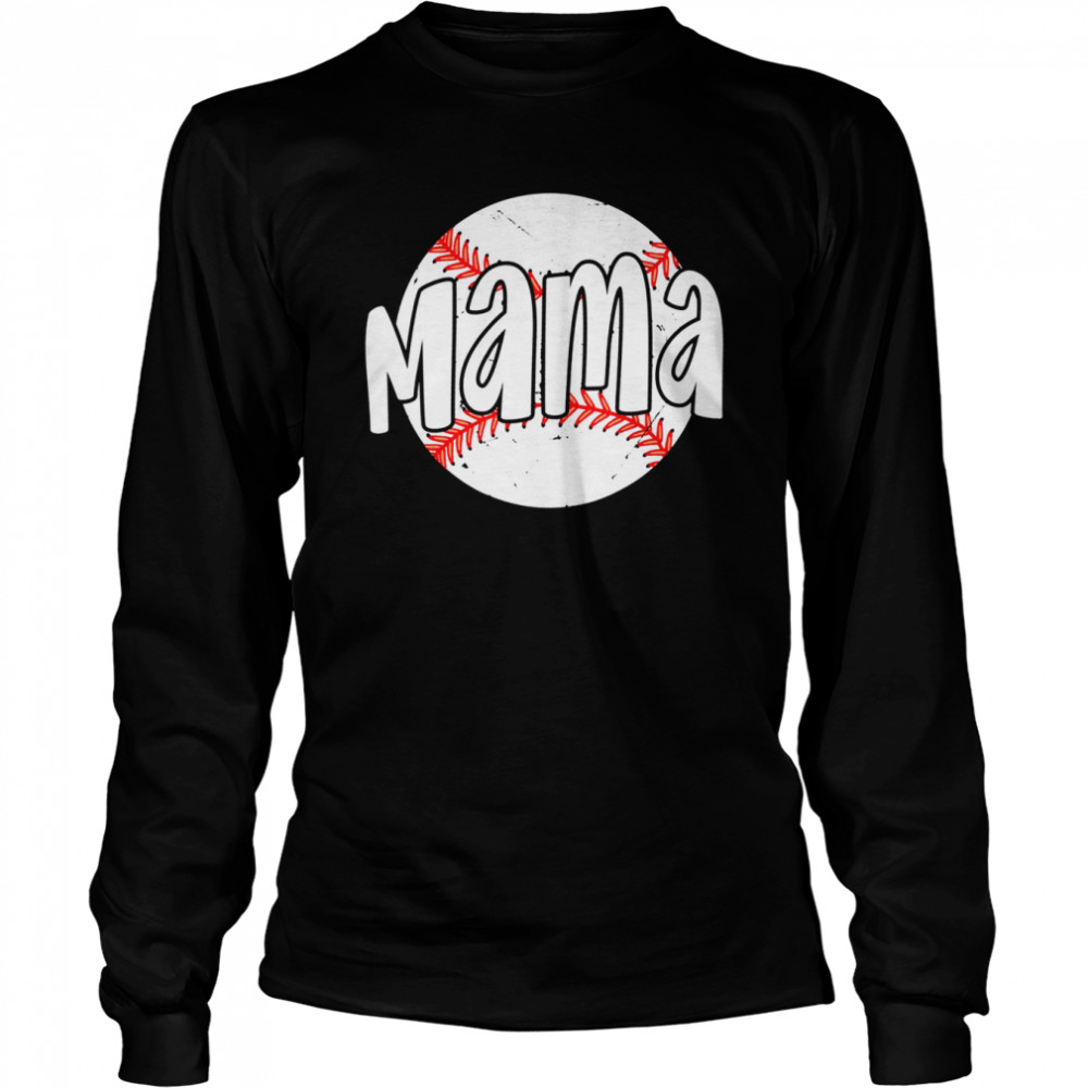 Mom Mama Letter Long Sleeved T-shirt