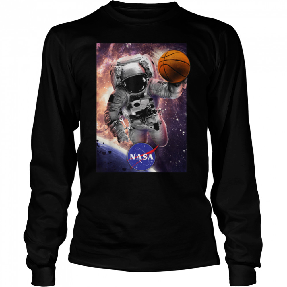 NASA Astronaut Basketball In Space T- B07PFFY75H Long Sleeved T-shirt