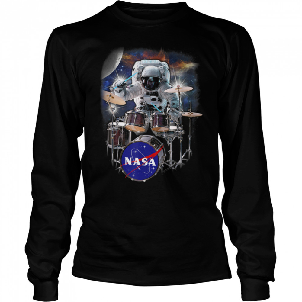 NASA Astronaut Drummer Boy In Space T- B07PG3YJKG Long Sleeved T-shirt