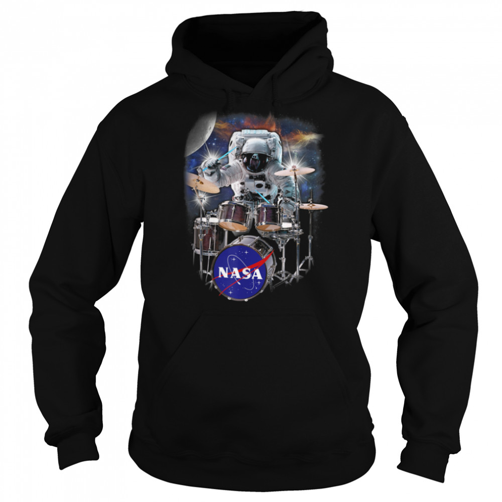 NASA Astronaut Drummer Boy In Space T- B07PG3YJKG Unisex Hoodie