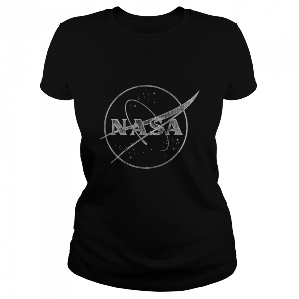 NASA Distressed 1 Color Meatball Logo T- B07PDN7FKL Classic Women's T-shirt