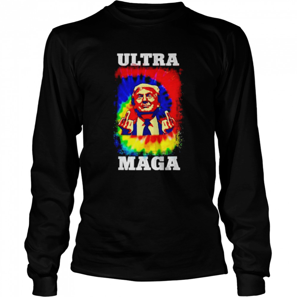 Ultra Maga Trump Bleach Tie Dye Long Sleeved T-shirt