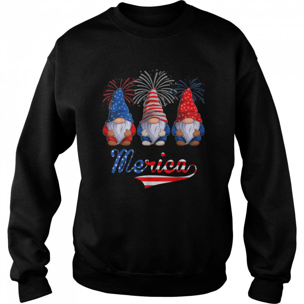 4th Of July Gnomes Kid Patriotic Gnomes US Flag Merica T- B0B1BQWZHD Unisex Sweatshirt