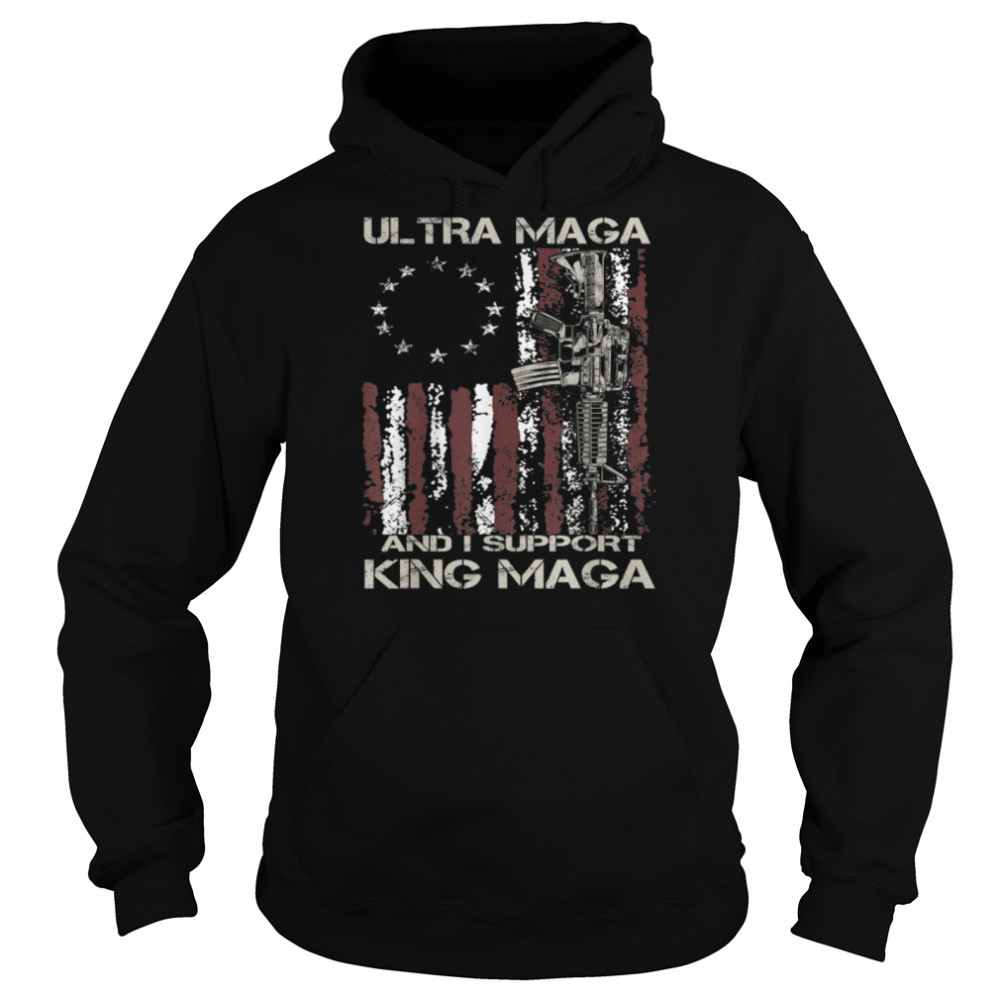 Gun USA Flag Patriots Ultra MAGA And I Support King MAGA T- B0B1BPWP7P Unisex Hoodie