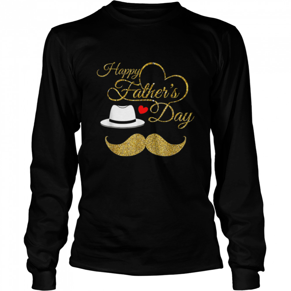 Happy Father's Day 2022 For Men Dad Grandpa Gold Love T- B0B1BQN2BP Long Sleeved T-shirt