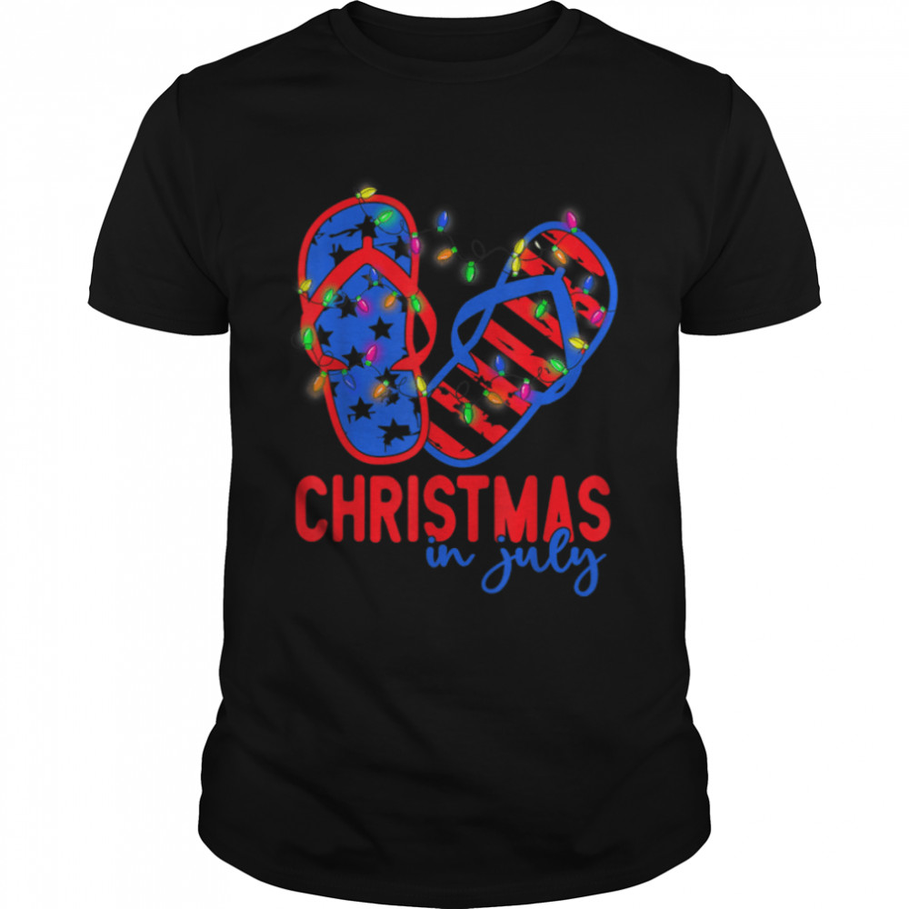 Summer Christmas In July Sandal 4th Of July American Flag T- B0B1BQT3RC Classic Men's T-shirt