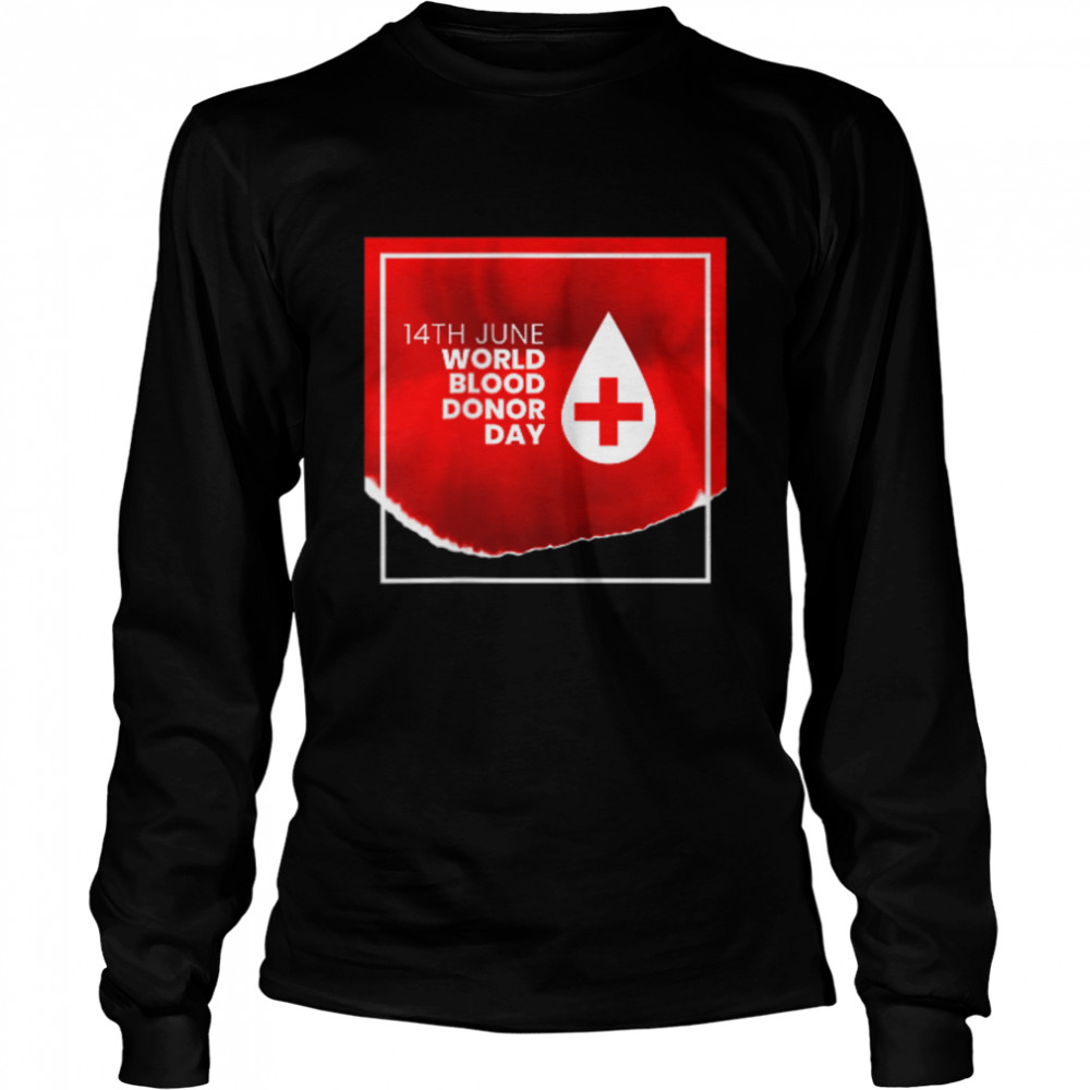 World Blood Donor Day Phlebotomy Pocket Type Phlebotomist T- B0B1BYGJW9 Long Sleeved T-shirt