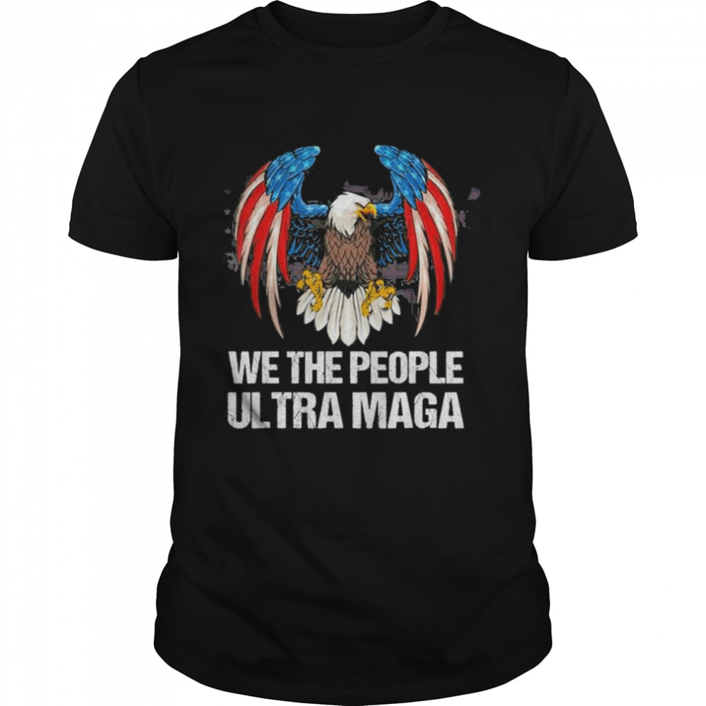 Ultra Maga Anti Biden We The People Proud Republican Us Flag T- Classic Men's T-shirt