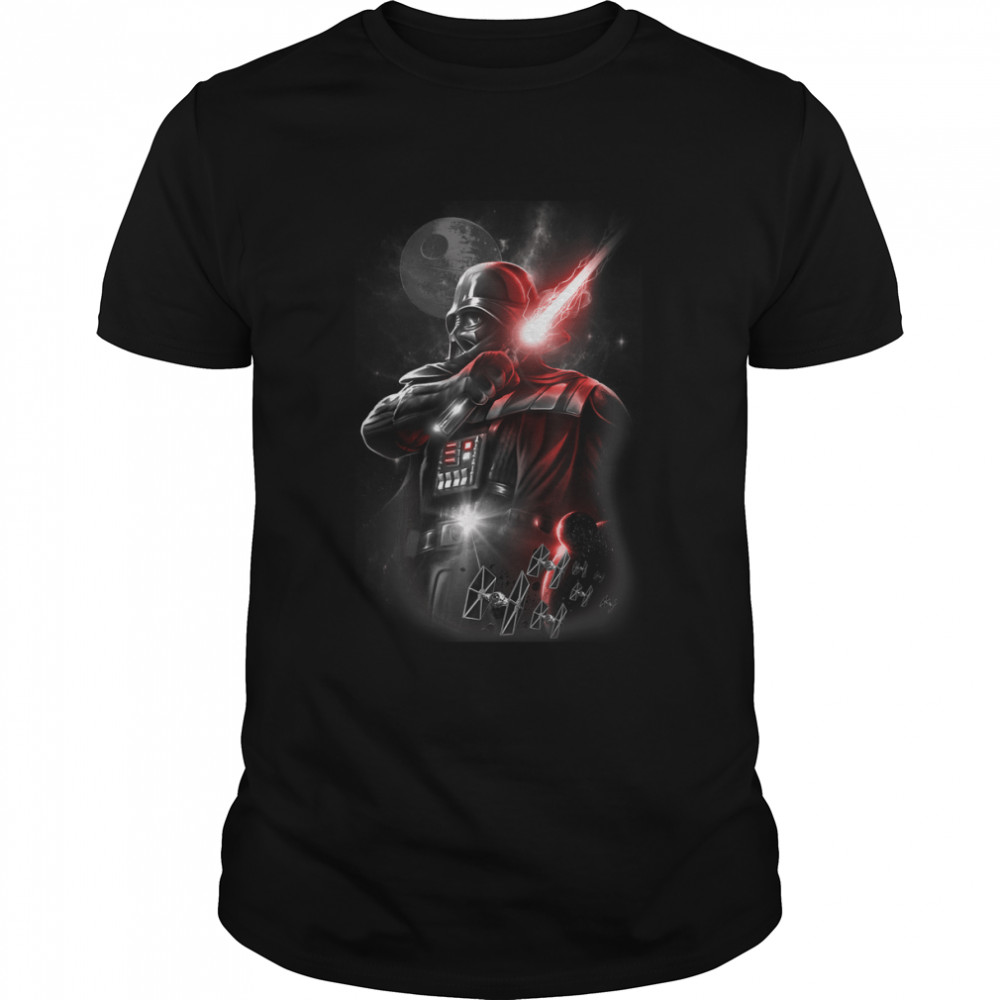 Star Wars Darth Vader Lightsaber Portrait Graphic T- Classic Men's T-shirt