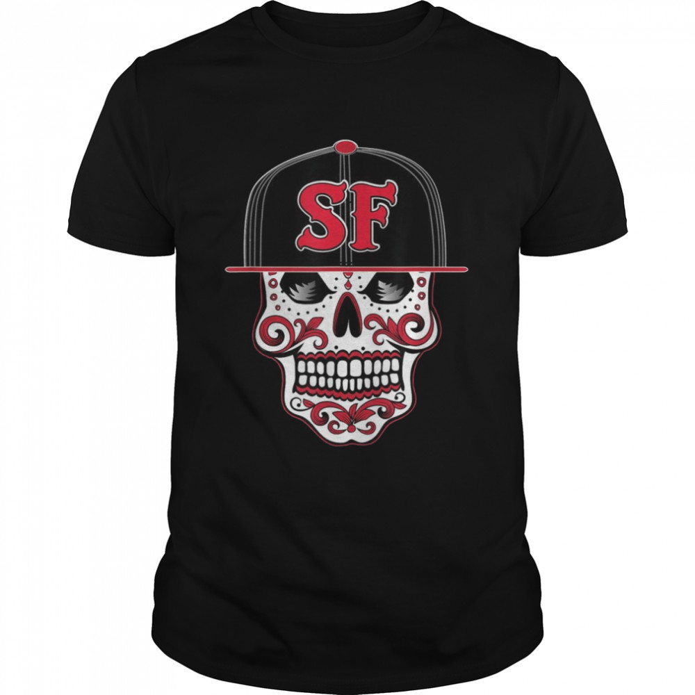 San Francisco Mexican Sugar Skull Design Bay Area  Classic Men's T-shirt