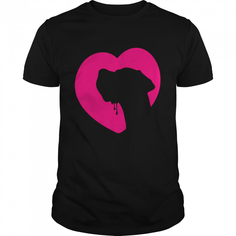 Great Dane Profile Heart PinkShirt Shirt