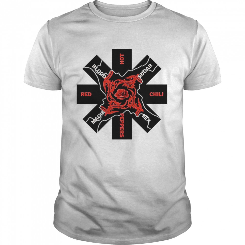 Red Hot Chili Peppers Blood Sugar Sex Magik Asterisk Grey T-Shirt - T Shirt  Classic