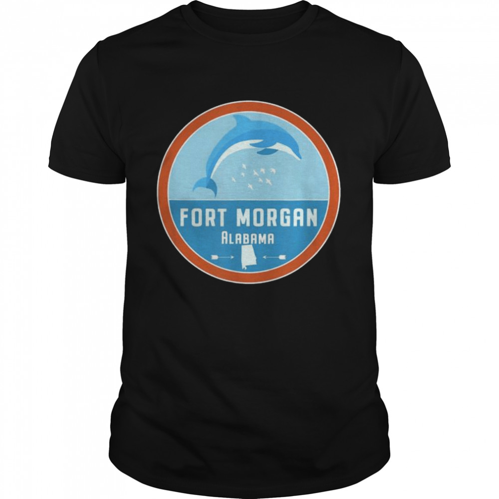 Fort morgan alabama beach dolphin al vacation shirt Classic Men's T-shirt