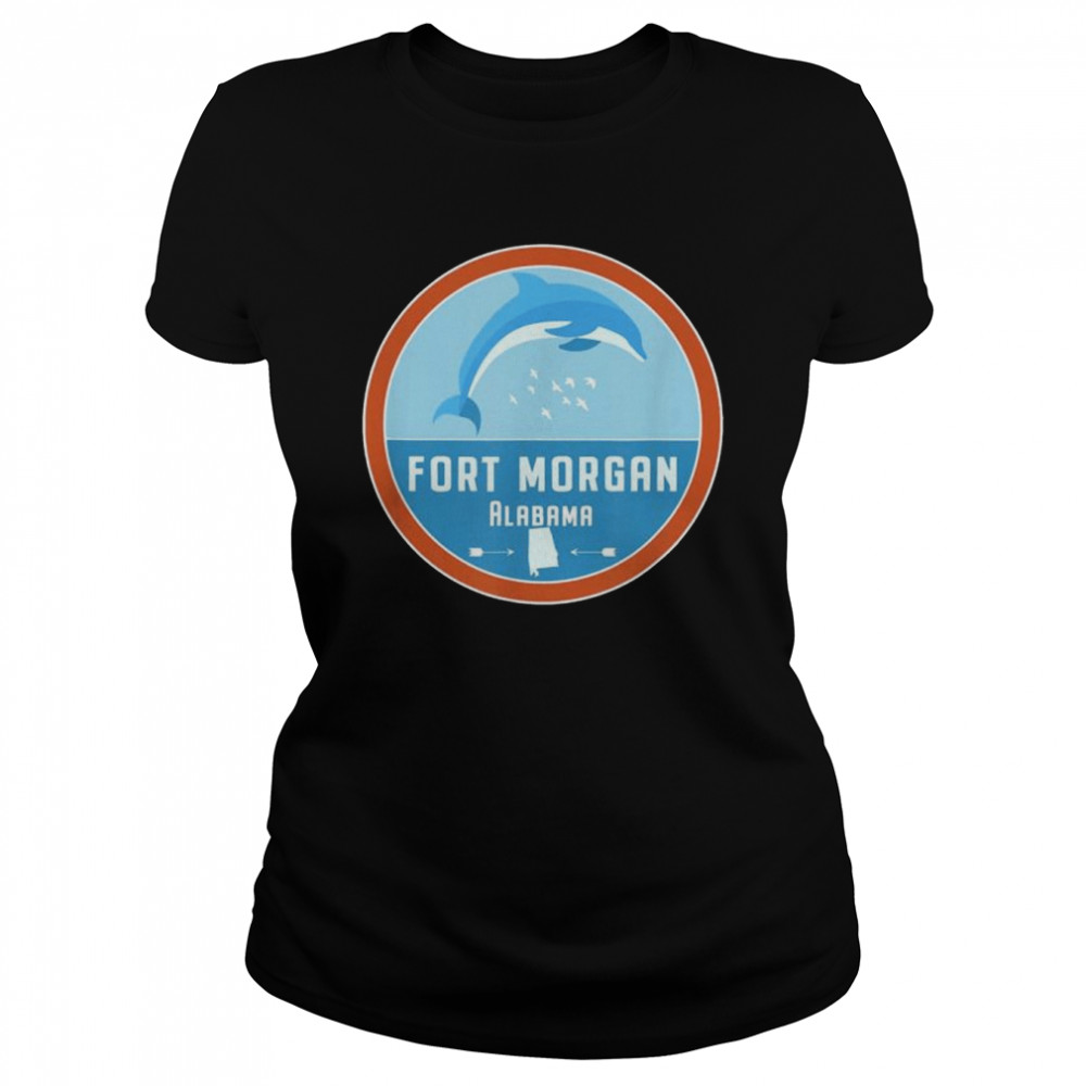 Fort morgan alabama beach dolphin al vacation shirt Classic Women's T-shirt