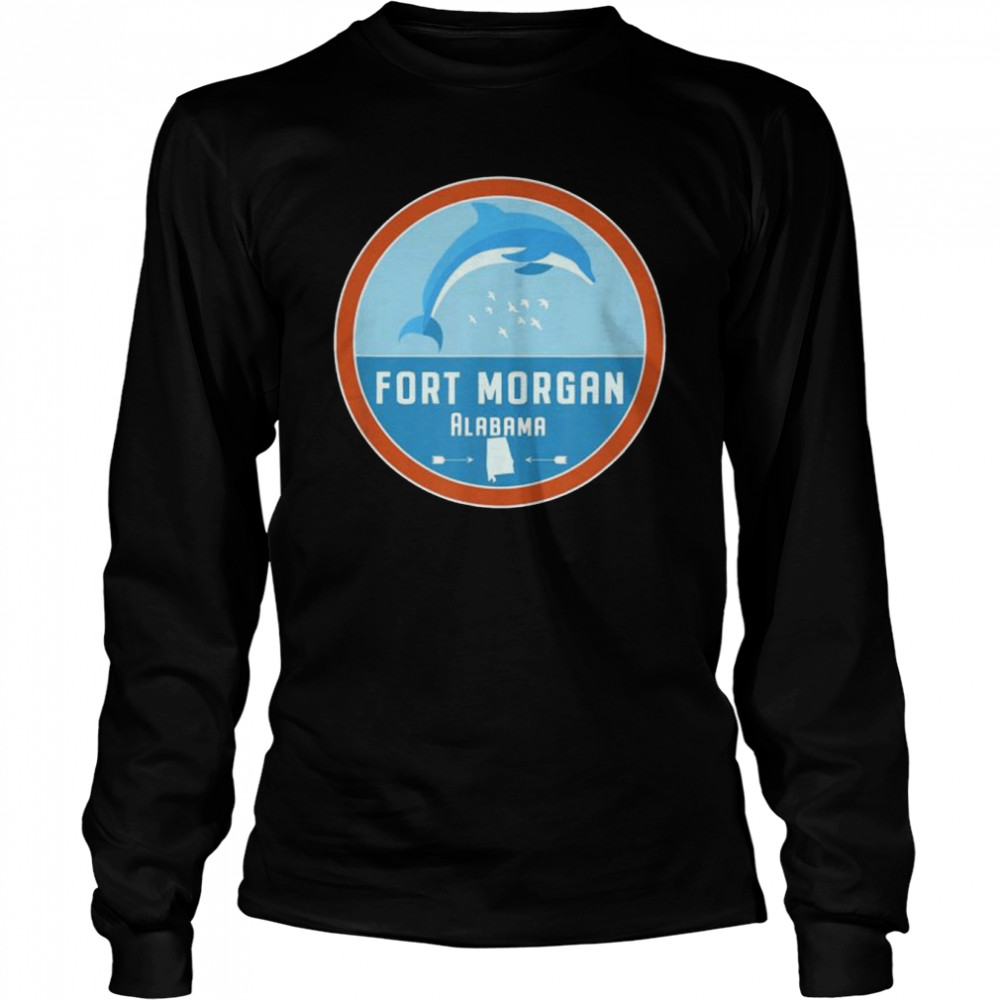 Fort morgan alabama beach dolphin al vacation shirt Long Sleeved T-shirt