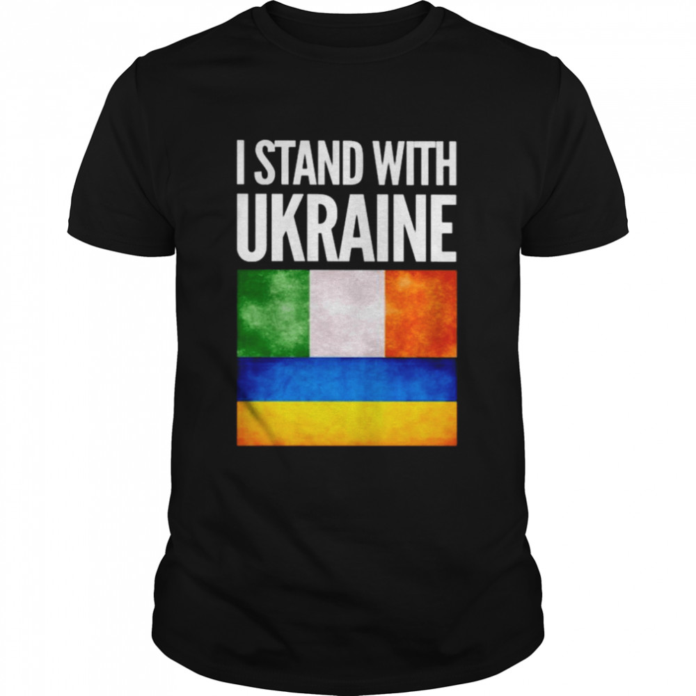 I Stand with Ukraine and Ireland Flag Classic Men's T-shirt