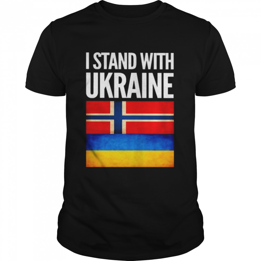 I Stand with Ukraine and Norway Flag Classic Men's T-shirt