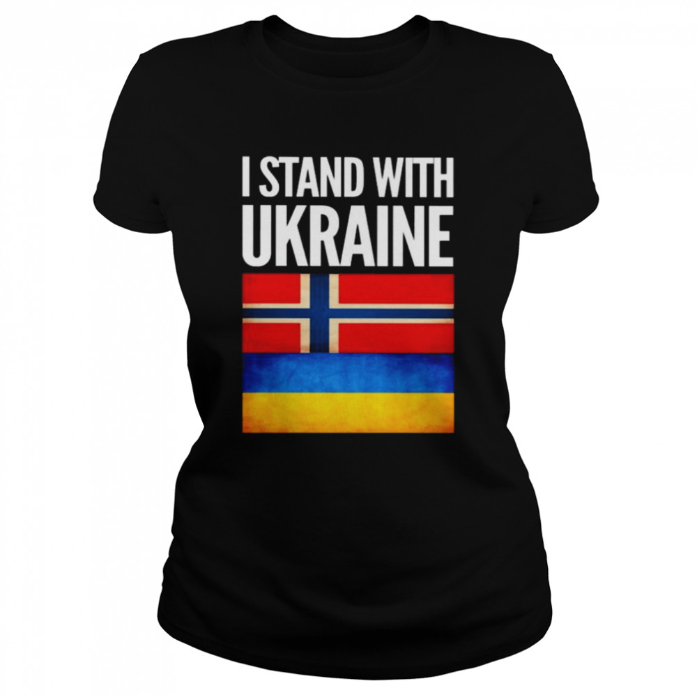 I Stand with Ukraine and Norway Flag Classic Women's T-shirt