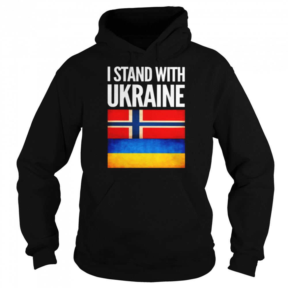 I Stand with Ukraine and Norway Flag Unisex Hoodie