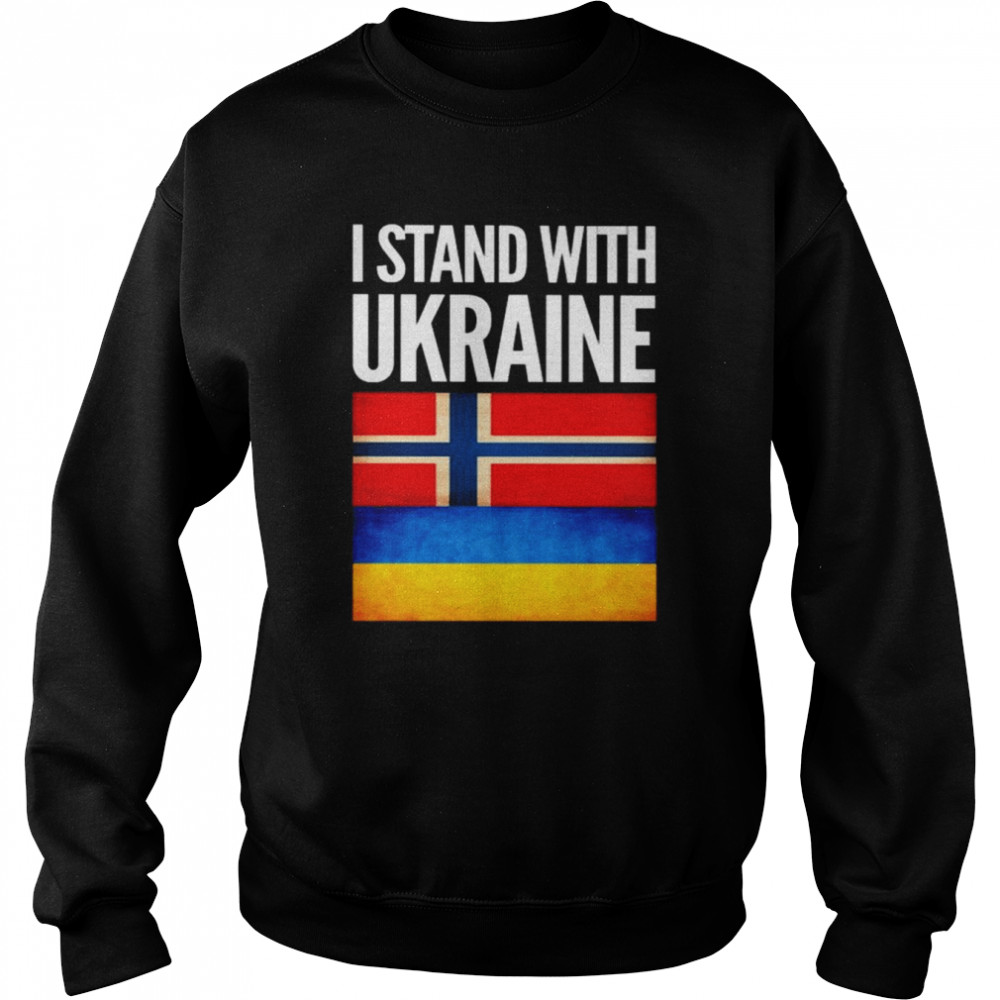 I Stand with Ukraine and Norway Flag Unisex Sweatshirt