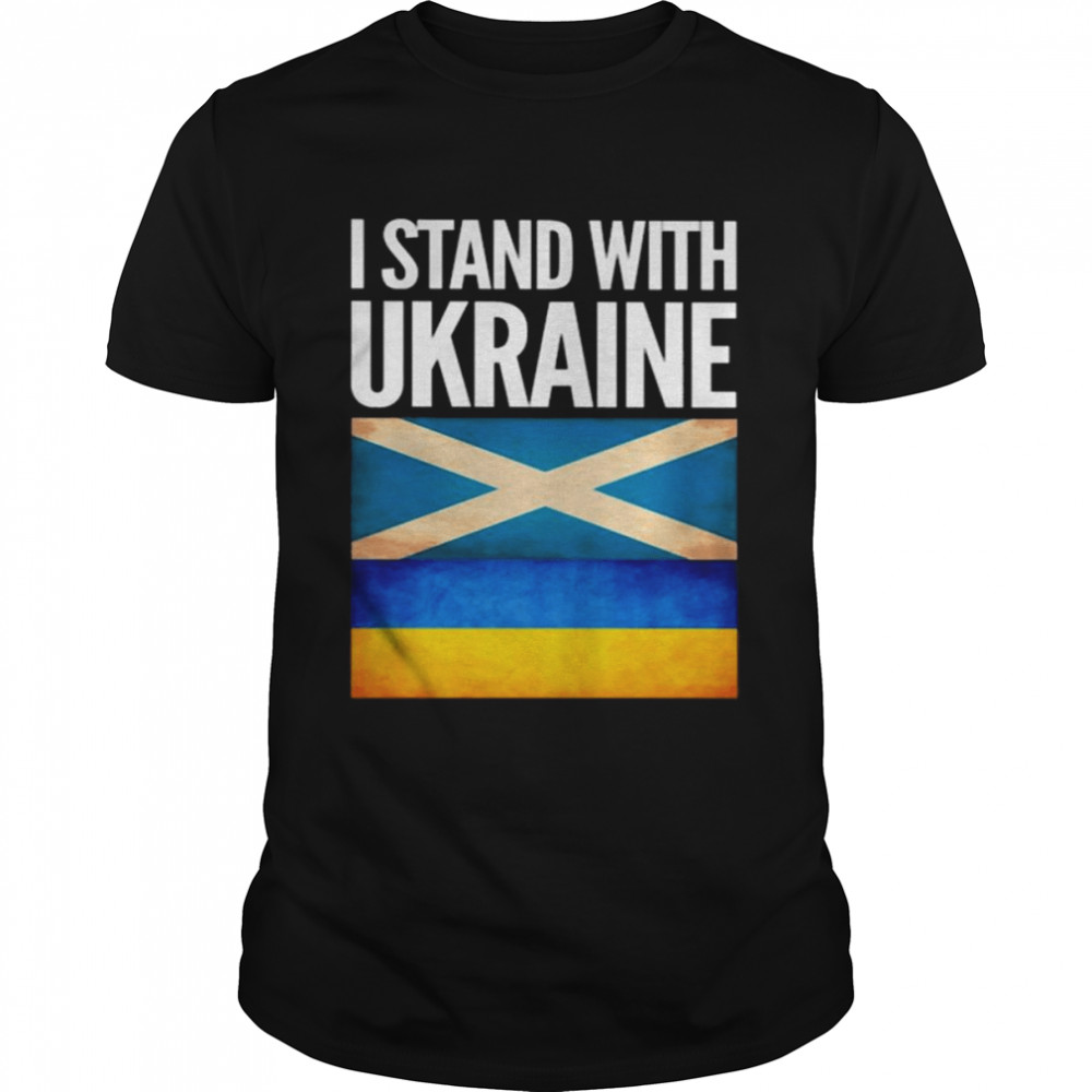 I Stand with Ukraine and Scotland Flag Classic Men's T-shirt