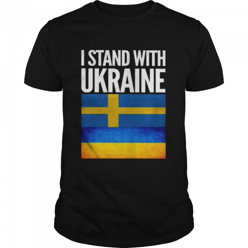 I Stand with Ukraine and Sweden Flag Classic Men's T-shirt