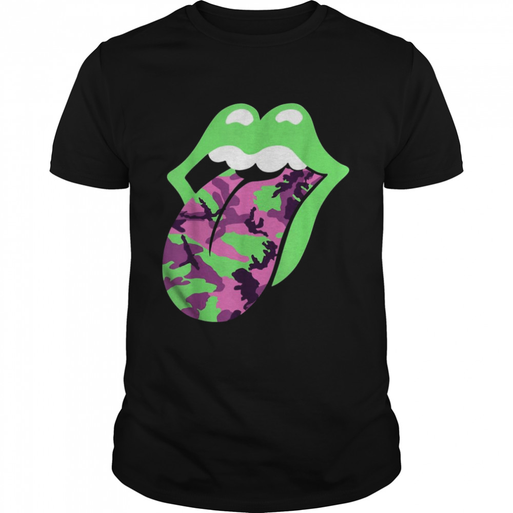 Rolling Stones Pink Camo Tongue Classic Men's T-shirt