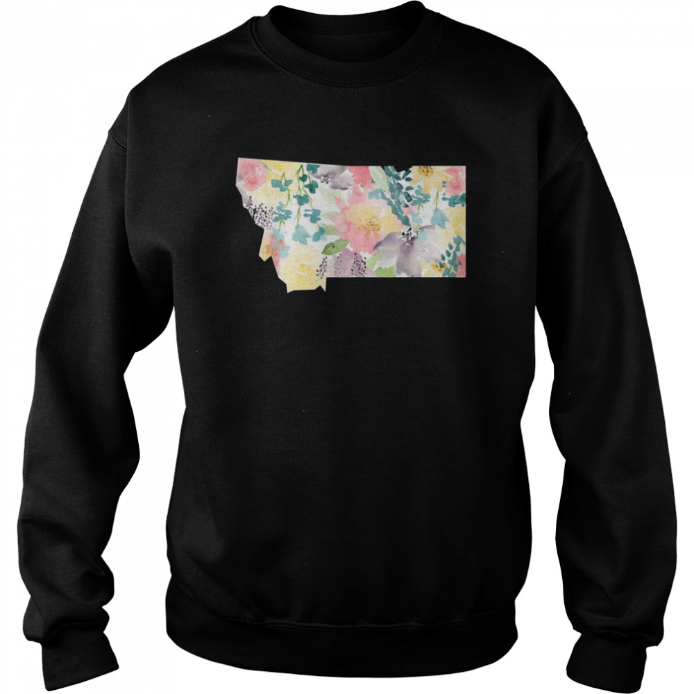 Montana Watercolor Soft Floral  Unisex Sweatshirt