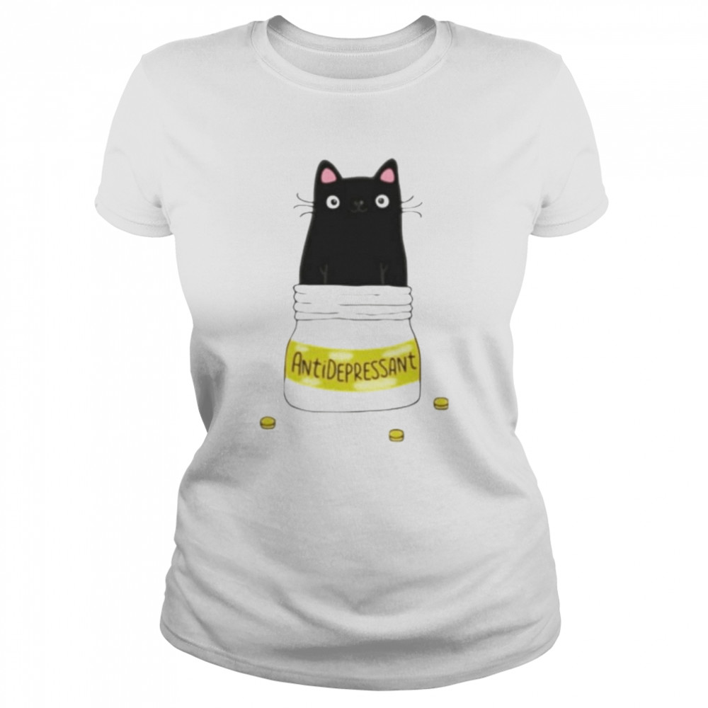 antidepressant cat t shirt