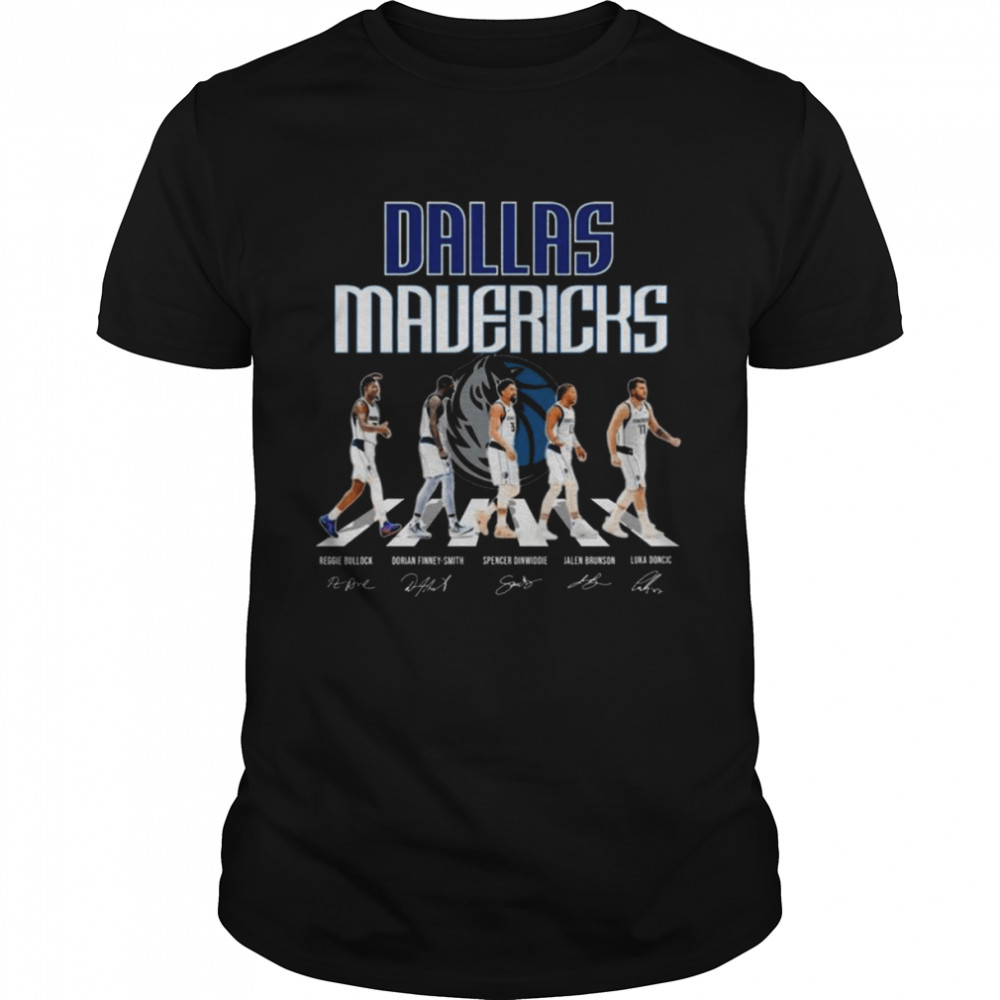 Dallas Mavericks Bullock and Finney-Smith and Dinwiddie and Brunson and Doncic abbey road signatures shirt Classic Men's T-shirt