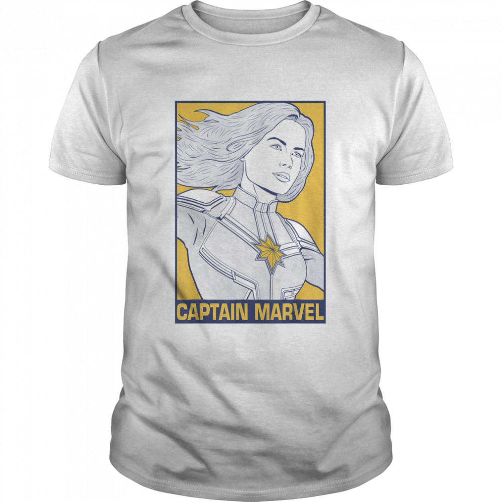 Avengers Endgame Captain Marvel Pop Art Graphic T- Classic Men's T-shirt