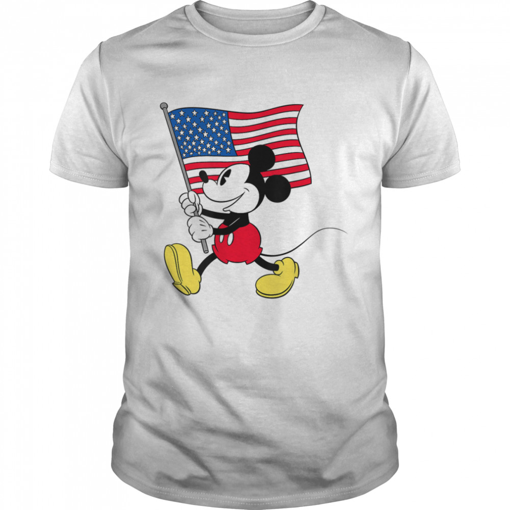 Mickey mouse american outlet flag shirt