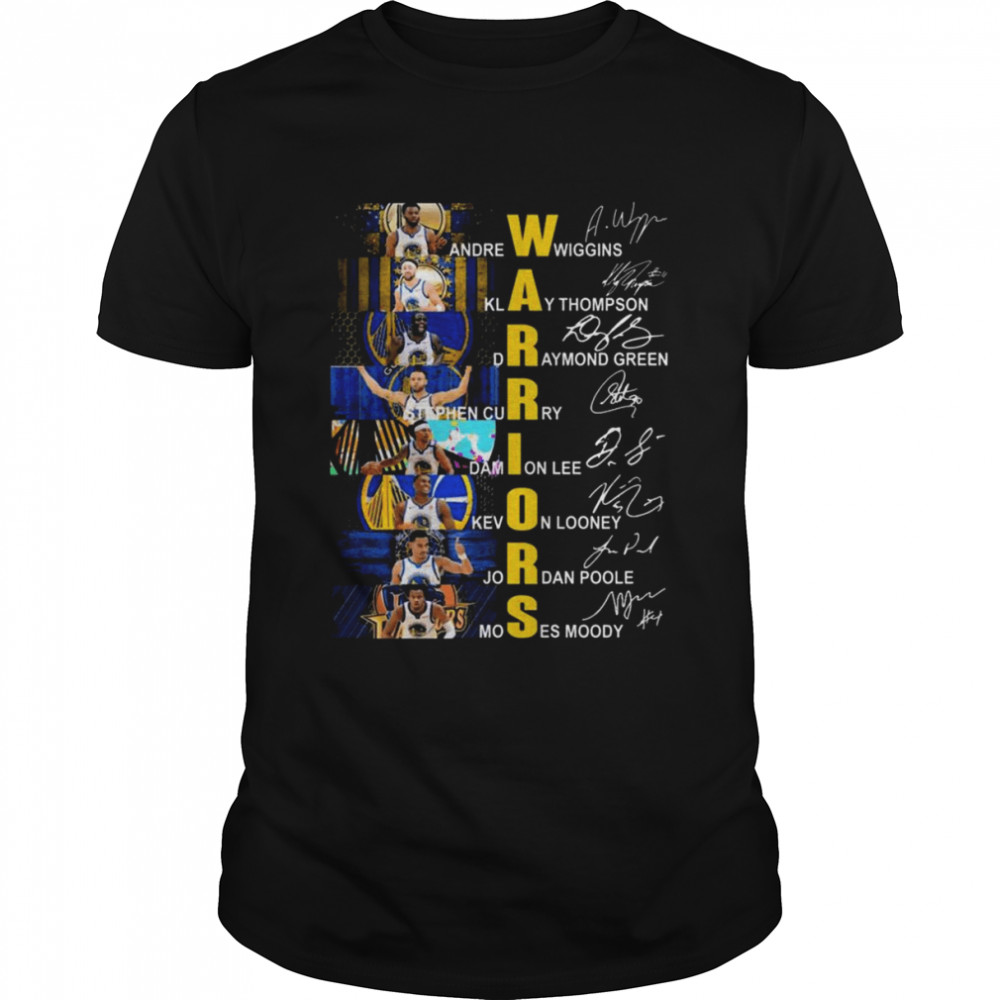 The Warriors Andrew Wiggins and Klay Thompson and Draymond Green signatures shirt Classic Men's T-shirt