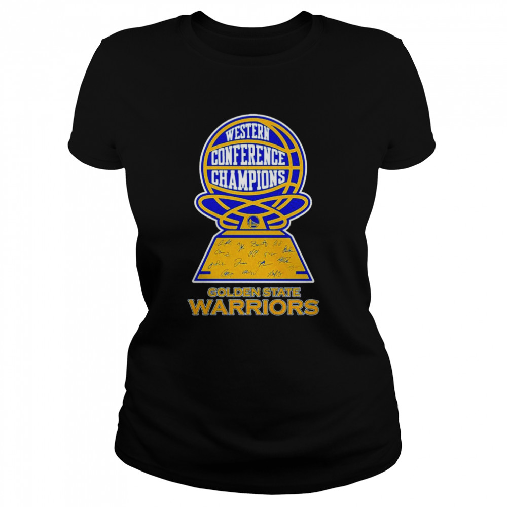 Western Conference Champions Golden State Warrirors signatures shirt Classic Women's T-shirt