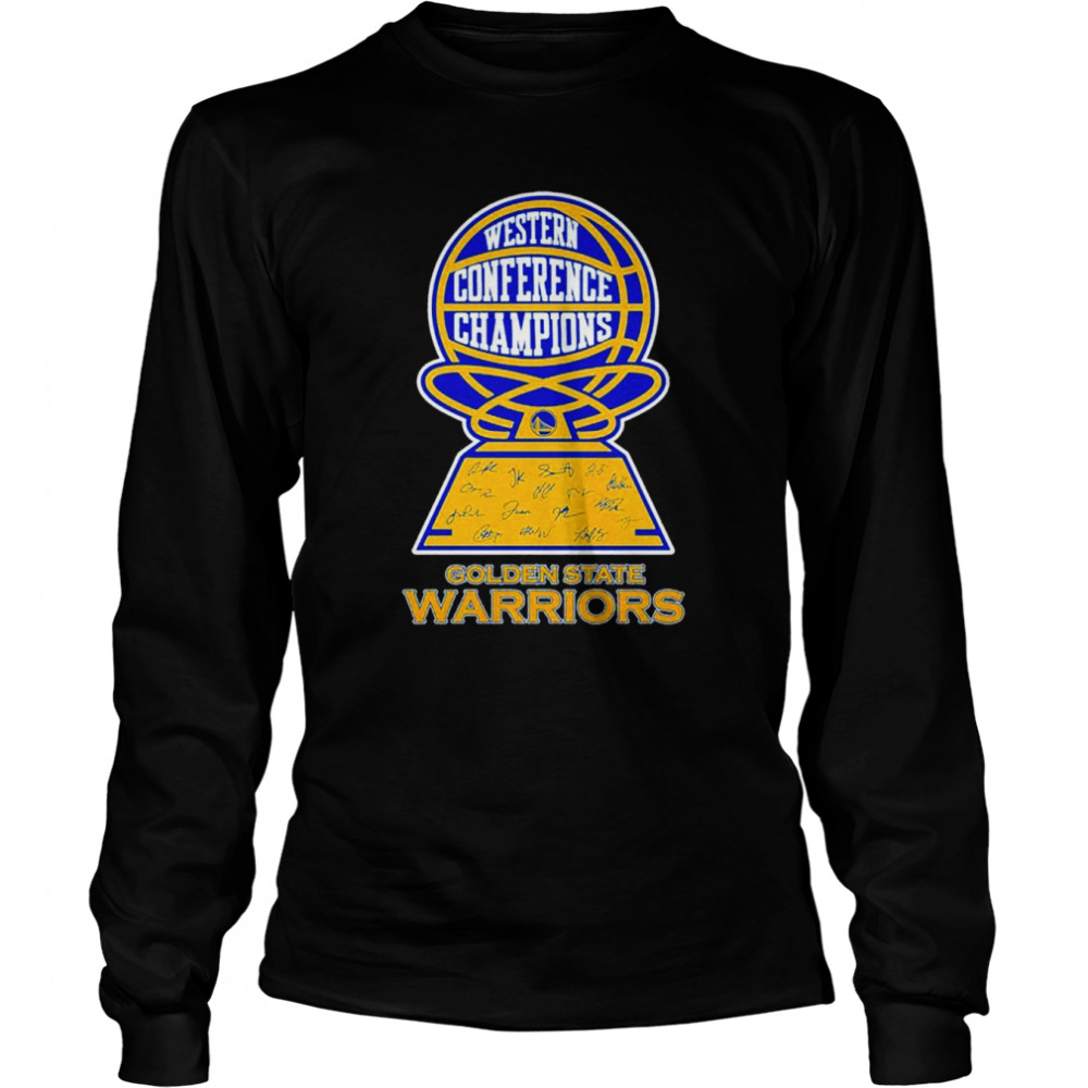 Western Conference Champions Golden State Warrirors signatures shirt Long Sleeved T-shirt