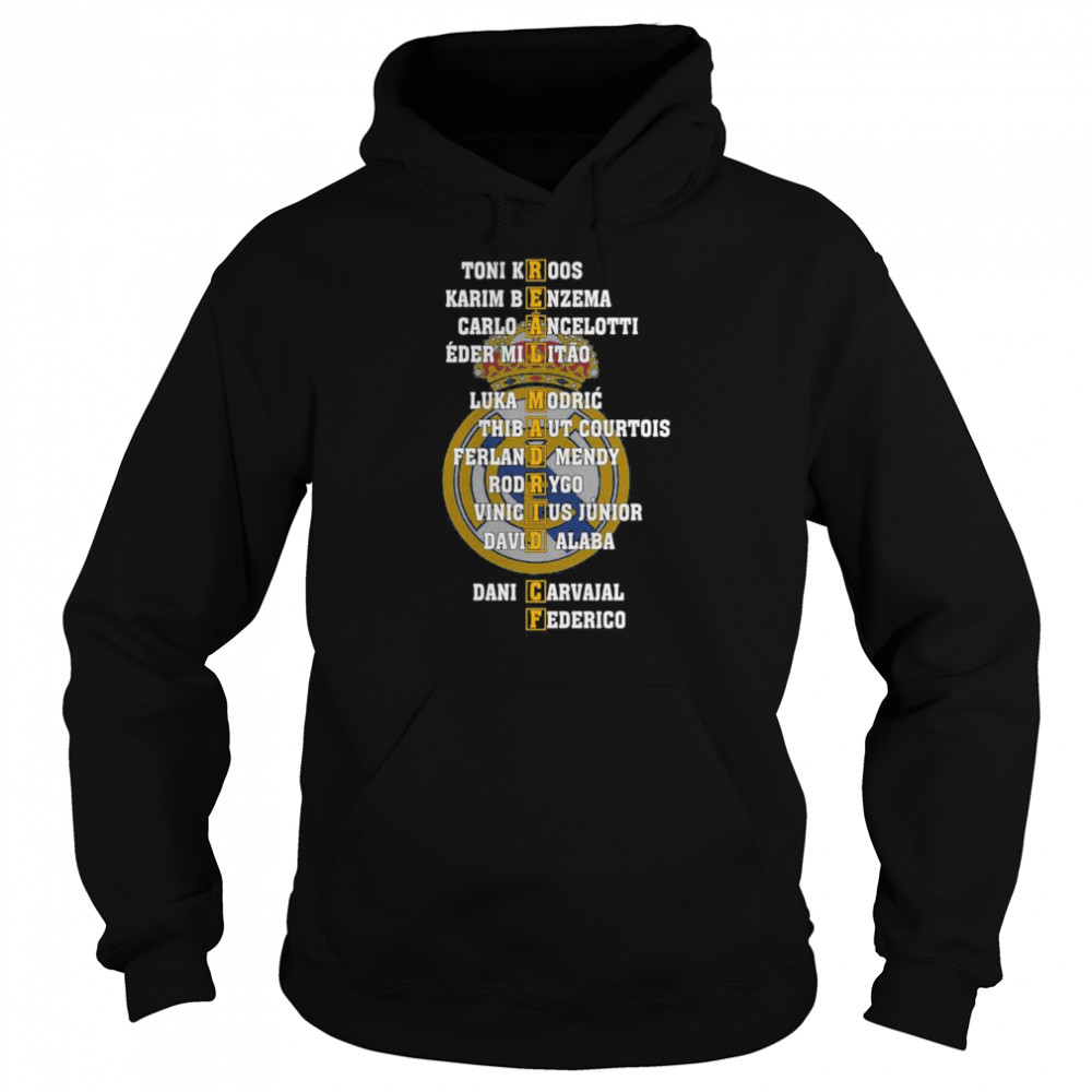 Real Madrid CF Toni Kroos and Karim Benzema and Carlo Ancelotti thank shirt Unisex Hoodie