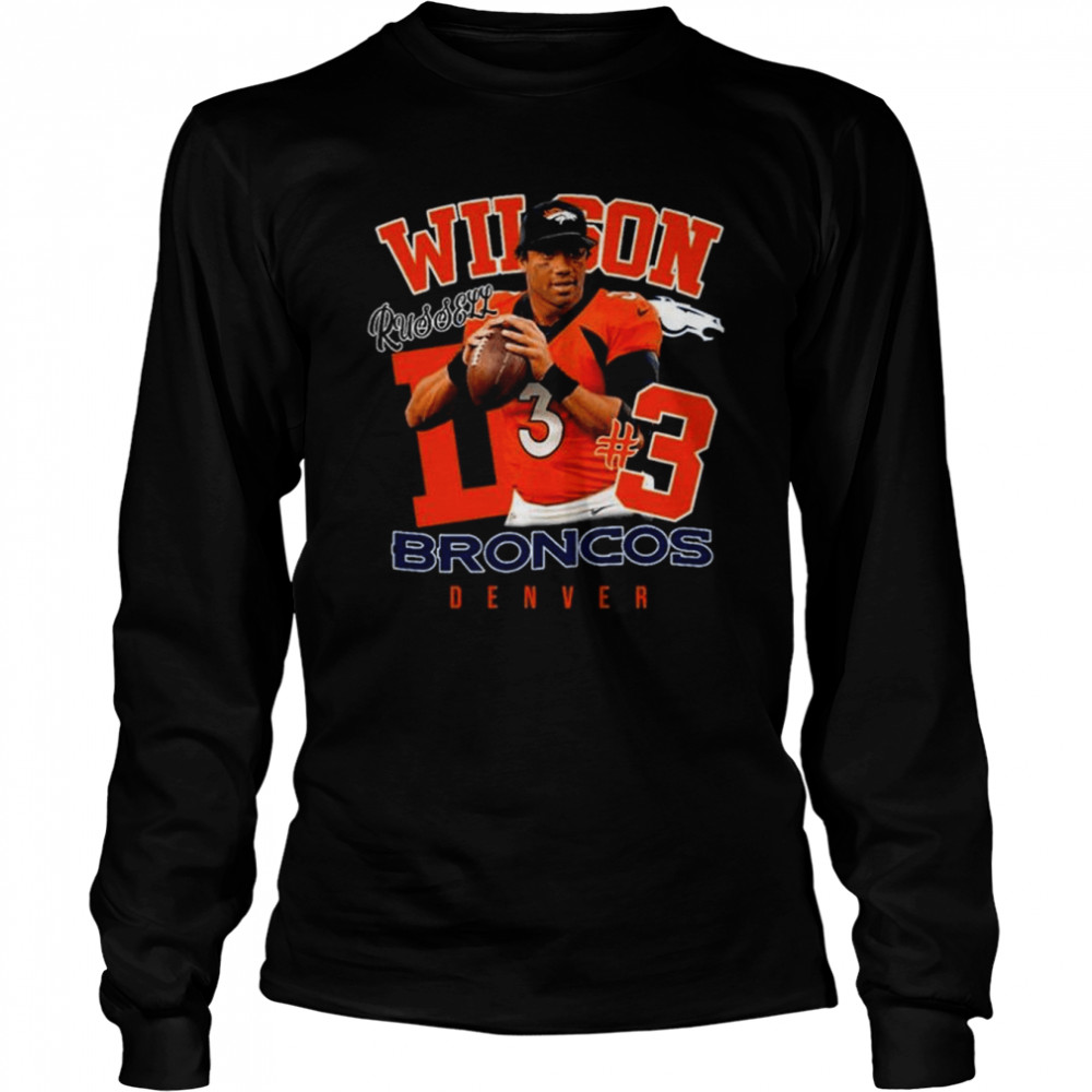 Denver Broncos Name & Number Graphic T-Shirt - Russell Wilson - Big & Tall  - Mens